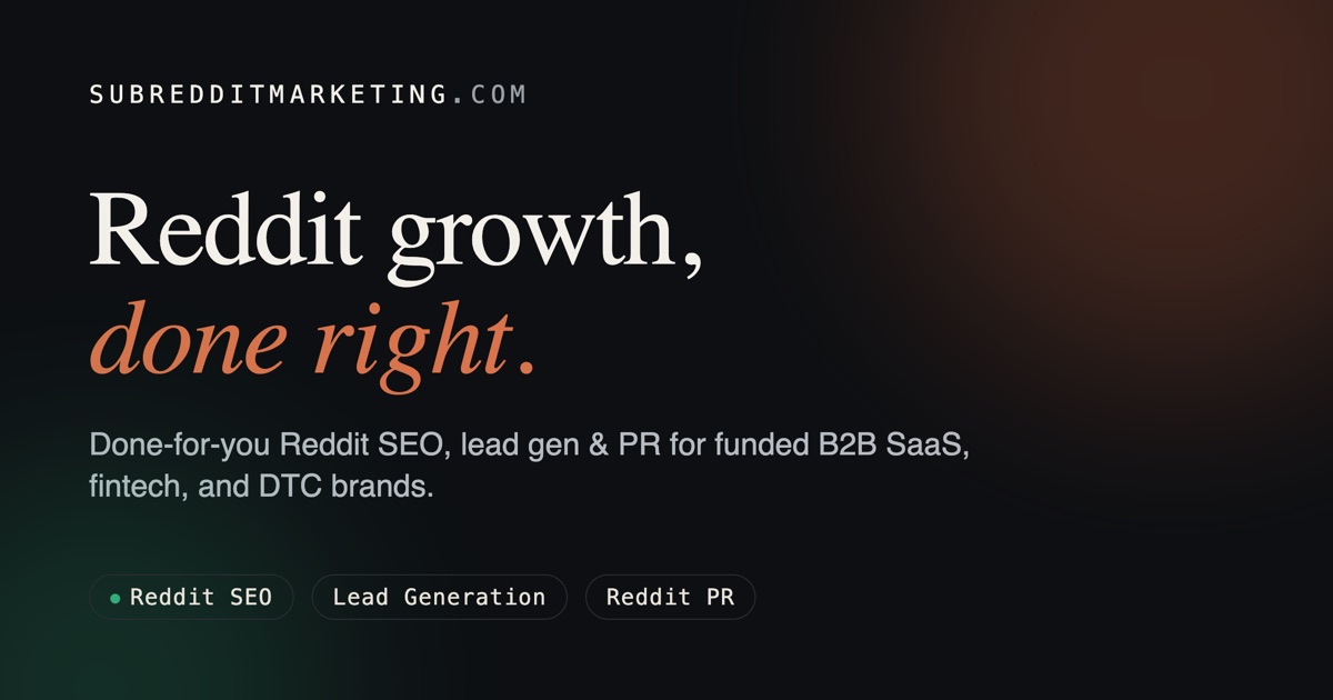 Reddit Marketing Kit — 官网预览图